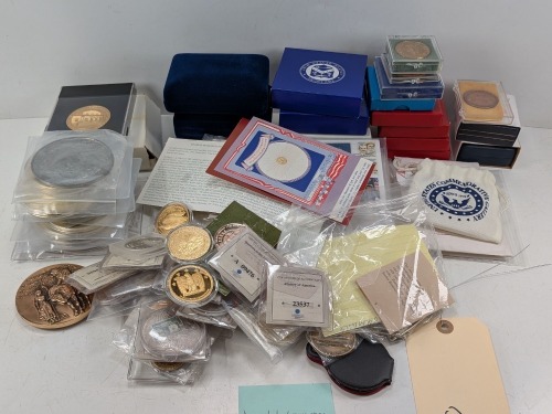 Assorted Commemorative Coins, Medallions, & More
