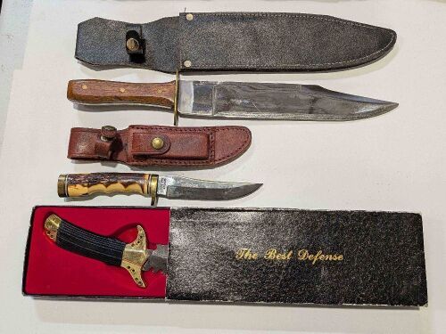 (3) Fixed Blade Knives