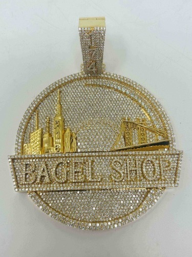 14K Gold "174 Bagel Shop" Pendant (Dayton, NJ)