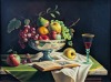 Paul DiBert, "Still Life with Fruit" Oil on Board - 2