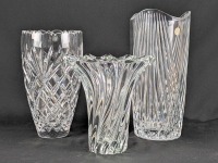 (3) Crystal Vases