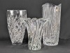 (3) Crystal Vases