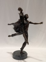 "Pas De Doux II" Bronce Ballerina & Danseur Sculpture