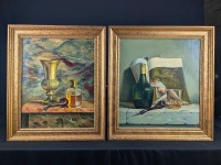 (2) KriKor Still Life Oil On Canvas