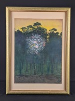 Watercolor Behind Glass