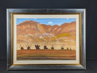 Watercolor Behind Glass