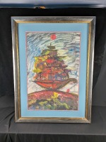 Artashes Hunanyan Watercolor Behind Glass