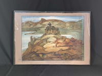 Watercolor Behind Glass