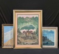 (3) Artashes Hunanyan Watercolor Behind Glass