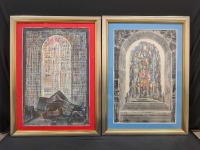 (2) Artashes Hunanyan, Temple Watercolors