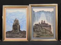 (2) Artashes Hunanyan, Temple Watercolors