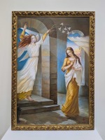 Jasmin Sarabian, Archangel & Mary Oil on Canvas