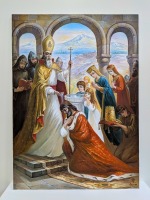 Jasmin Sarabian, Baptism of King Tridates III of Armenia Oil on Canvas