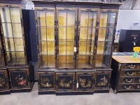 Two-Piece Beveled Glass Display Cabinet