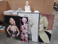(4) Ctns Marilyn Monroe Decorative Plates & Artwork