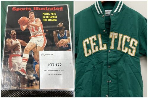 Pete Maravich Warm-Up & Signed Sports Illustrated (Dayton, NJ)