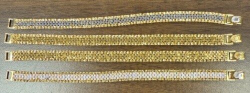 21K Gold "Jubilee" Style Link Bracelets (Riverside, CA)