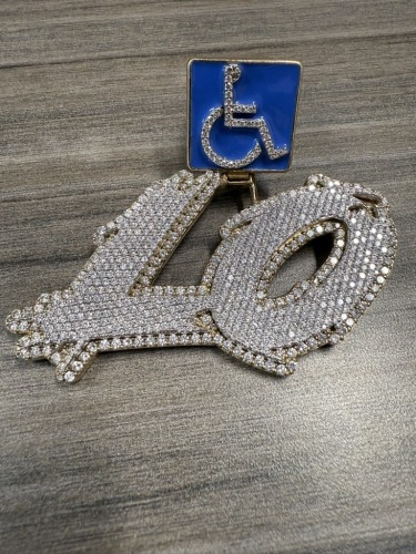 10K Gold & Diamond Parking Sign Pendant (Pompano Beach, FL)