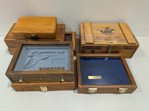 Wood Pistol Display Boxes