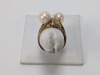 18K Yellow Gold Pearl Ring - 7