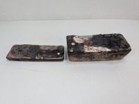 (2) Silver Ingot Scrap Bars - 3,800g