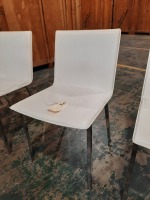 (4) White Modern Minimalist Chairs
