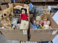 (2) Ctns Vintage Dolls & Toys