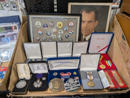 Commemorative & Presidential Medals, Belt Buckles, & Pins