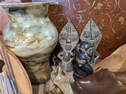 Wooden Decor, Metal Dolphin Figures, & More