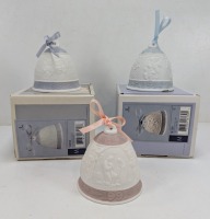 (3) LLADRO Bell Ornaments