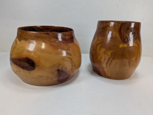 (2) Wooden Bowls