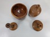 (4) Wooden Vases & Bowl - 4