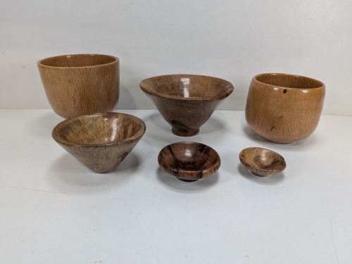 (6) Wooden Bowls