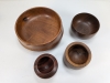 (4) Wooden Bowls - 3