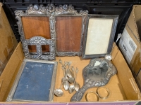 Vintage Picture Frames & Spoons