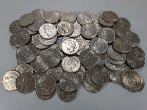 (84) U.S. Silver Peace Dollars