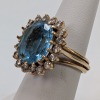 14K Yellow Gold Topaz & Diamond Ring - 2