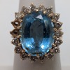 14K Yellow Gold Topaz & Diamond Ring - 3