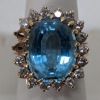 14K Yellow Gold Topaz & Diamond Ring - 4