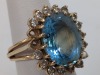 14K Yellow Gold Topaz & Diamond Ring - 5