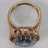 14K Yellow Gold Topaz & Diamond Ring - 6