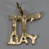 14K Yellow Gold "Chai Yall" Pendant - 5