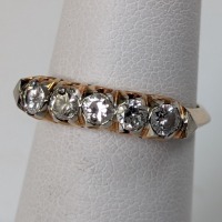 14K Yellow Gold (5) Diamond Ring