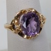 14K Yellow Gold Amethyst Ring