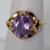 14K Yellow Gold Amethyst Ring - 2