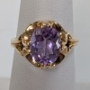 14K Yellow Gold Amethyst Ring - 4