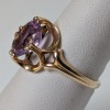 14K Yellow Gold Amethyst Ring - 5