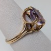 14K Yellow Gold Amethyst Ring - 6