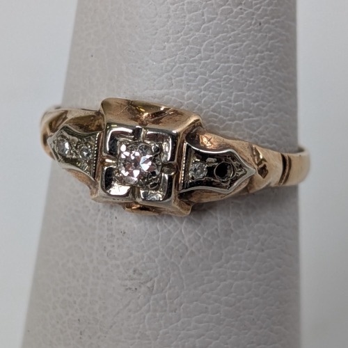 14K Yellow Gold Diamond Ring