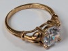 14K Yellow Gold CZ Stone - 5